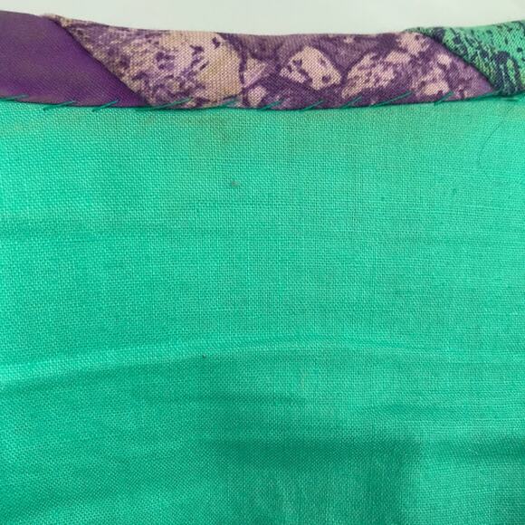 Vintage Levi's Denim Mixed Patchwork Coat 6X Wearable Art to Wear Oversized Mult - Picture 6 of 11